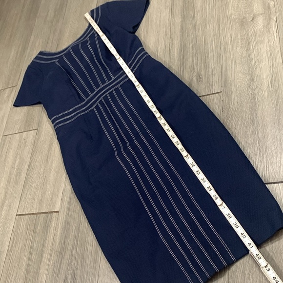 Boden Navy Kitty Textured Short Sleeve Sheath Dress size 12R - Picture 8 of 12